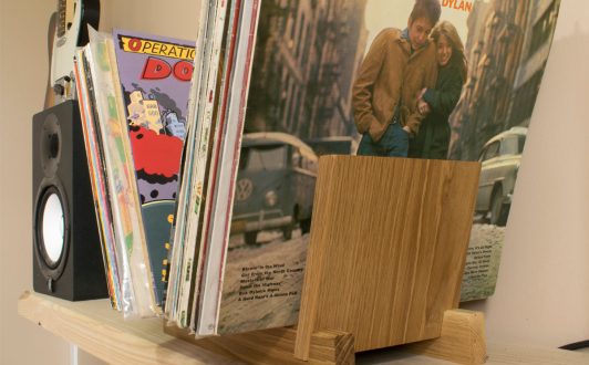wooden vinyl holder