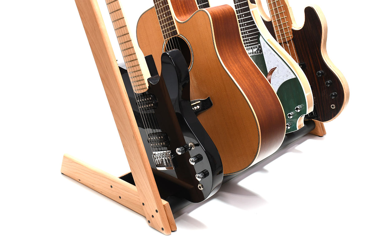 Ruach GR-2 Customisable 5 Way Guitar Rack for Guitars and Cases - Birch -  Ruach Music