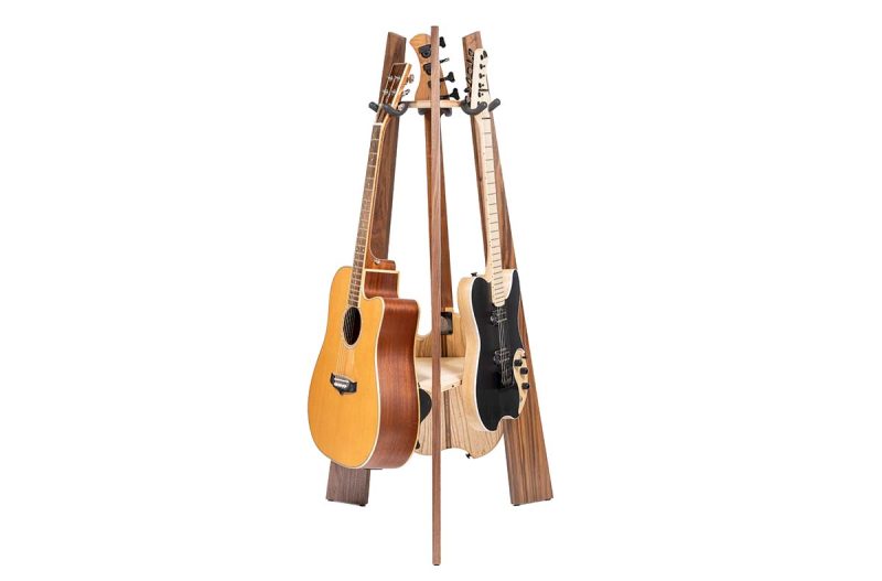 The CrossCurve™ Deluxe Single Wood Guitar Stand